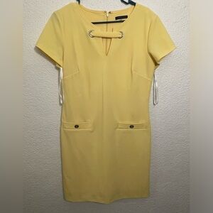 Tommy Hilfiger light yellow dress size large